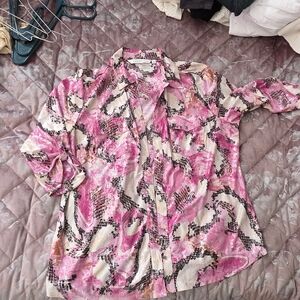 Emily Daniels Pink and Black Women's Top